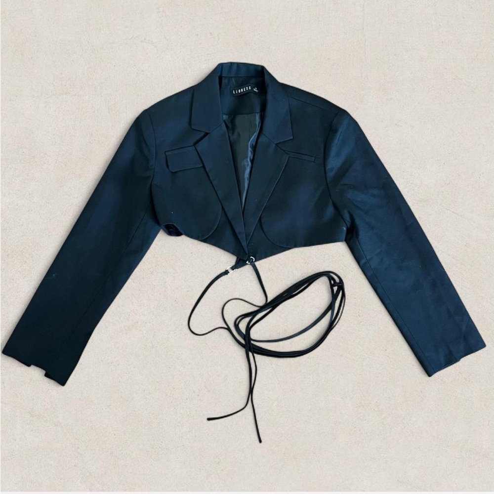 Lioness Miami Vice Black Cropped Blazer